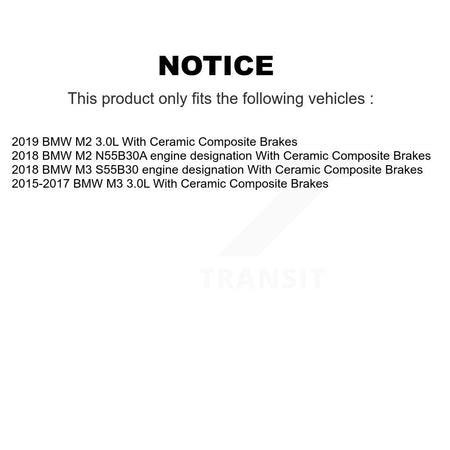 Rear Ceramic Disc Brake Pad & Wear Sensor Kit For BMW M3 M2 With Composite Brakes KTW-101165