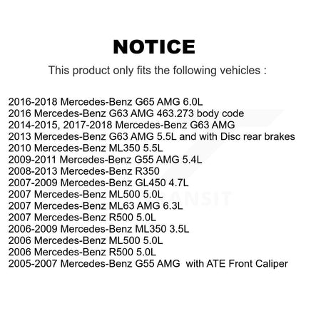 Rear Ceramic Brake Pad & Wear Sensor Kit For Mercedes-Benz ML350 R350 G63 AMG GL450 ML500 KTW-101171