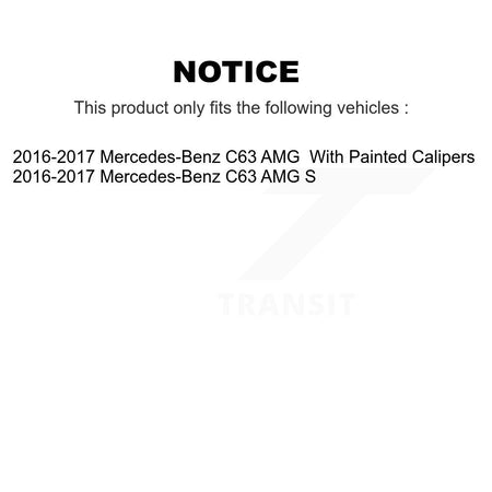 Rear Ceramic Disc Brake Pads And Wear Sensors Kit For 2016-2017 Mercedes-Benz C63 AMG S KTW-101191