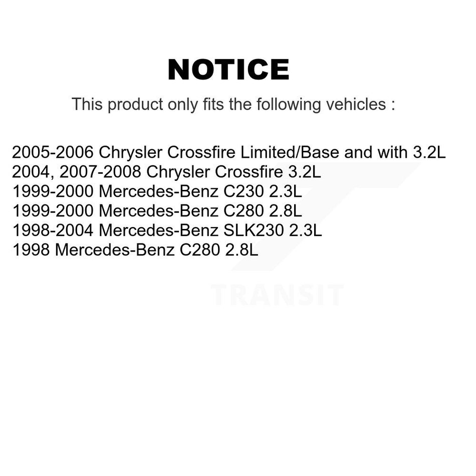 Rear Ceramic Brake Pad & Wear Sensor Kit For Chrysler Crossfire Mercedes-Benz SLK230 C230 KTW-101306