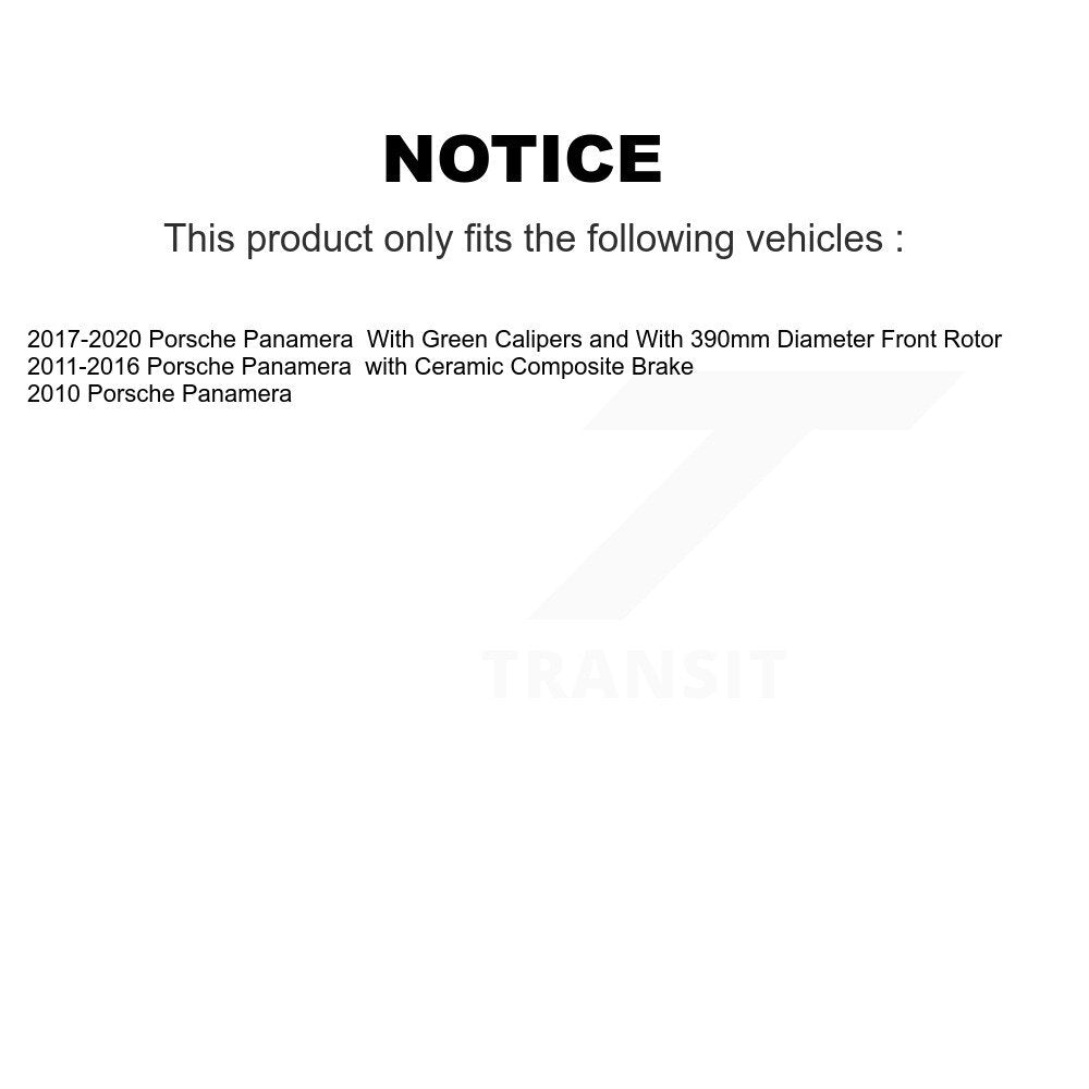Rear Ceramic Disc Brake Pads And Wear Sensors Kit For Porsche Panamera KTW-101315