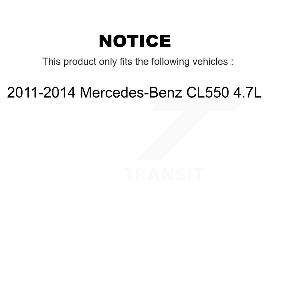 Rear Ceramic Disc Brake Pads And Wear Sensors Kit For 2011-2014 Mercedes-Benz CL550 4.7L KTW-101345