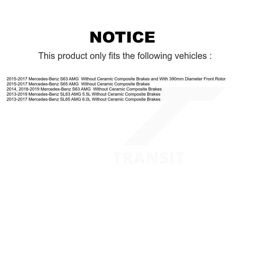 Rear Ceramic Disc Brake Pads And Wear Sensors Kit For Mercedes-Benz S63 AMG SL63 S65 SL65 KTW-101346