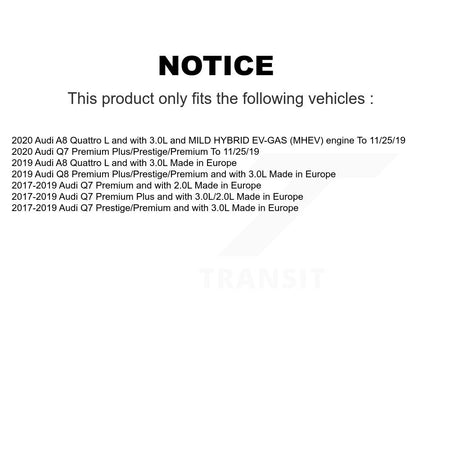 Front Rear Ceramic Disc Brake Pads And Wear Sensors Kit For Audi Q7 Q8 A8 Quattro KTW-101467