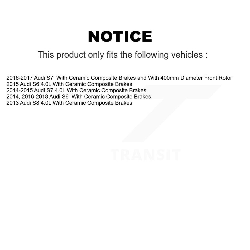 Front Ceramic Disc Brake Pads And Wear Sensors Kit For Audi S6 S7 S8 KTW-101565