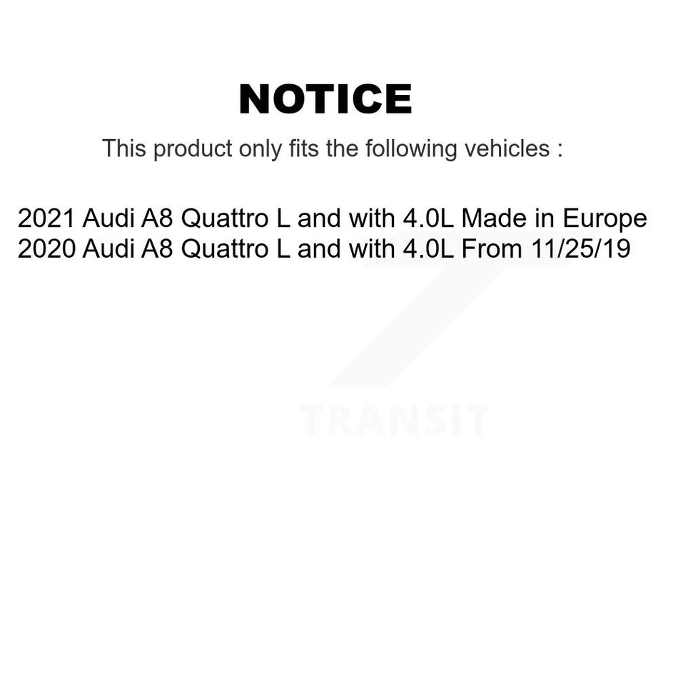 Front Rear Ceramic Disc Brake Pads And Wear Sensors Kit For Audi A8 Quattro L with 4.0L KTW-101624