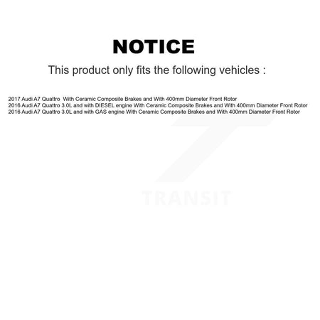 Front Rear Ceramic Disc Brake Pads And Extra Wear Sensors Kit For Audi A7 Quattro KTW-101665