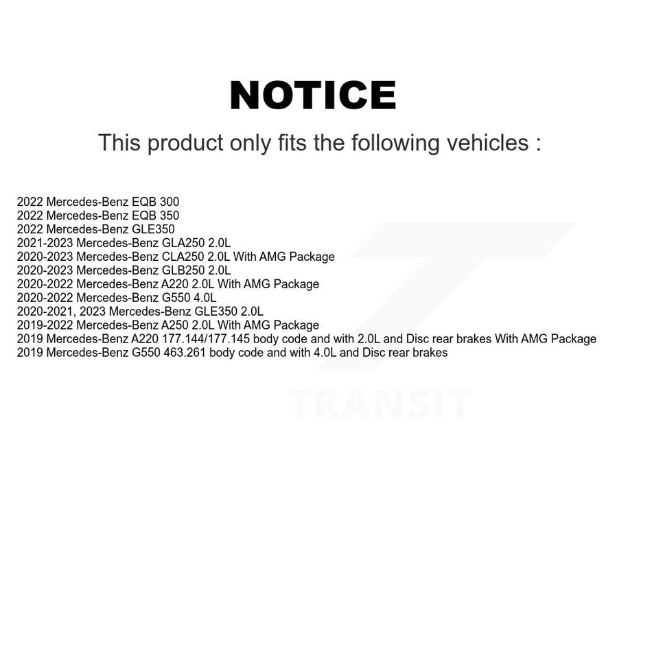 Front Ceramic Brake Pads Wear Sensor Kit For Mercedes-Benz GLE350 GLB250 GLA250 A220 A250 KTW-101709