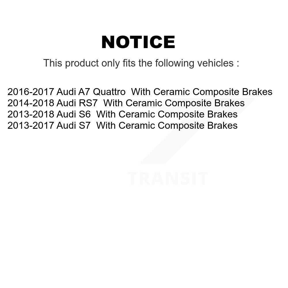 Rear Ceramic Disc Brake Pads And Extra Wear Sensors Kit For Audi A7 Quattro S6 RS7 S7 KTW-101731
