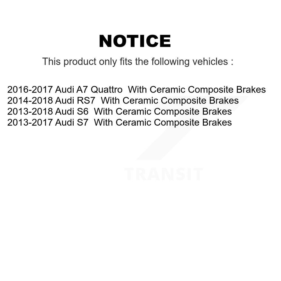 Rear Ceramic Disc Brake Pads And Extra Wear Sensors Kit For Audi A7 Quattro S6 RS7 S7 KTW-101731