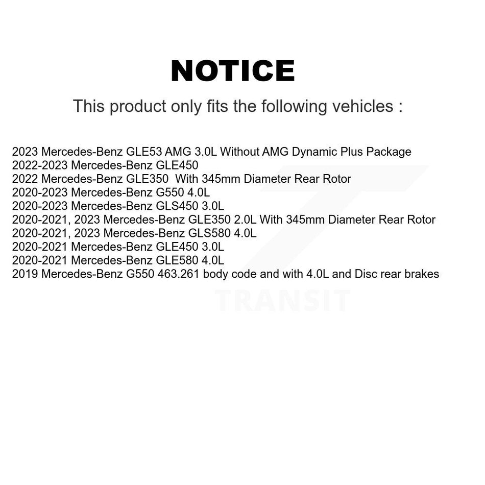 Rear Ceramic Brake Pad Wear Sensor Kit For Mercedes-Benz GLE450 GLE350 GLS450 G550 GLS580 KTW-101732