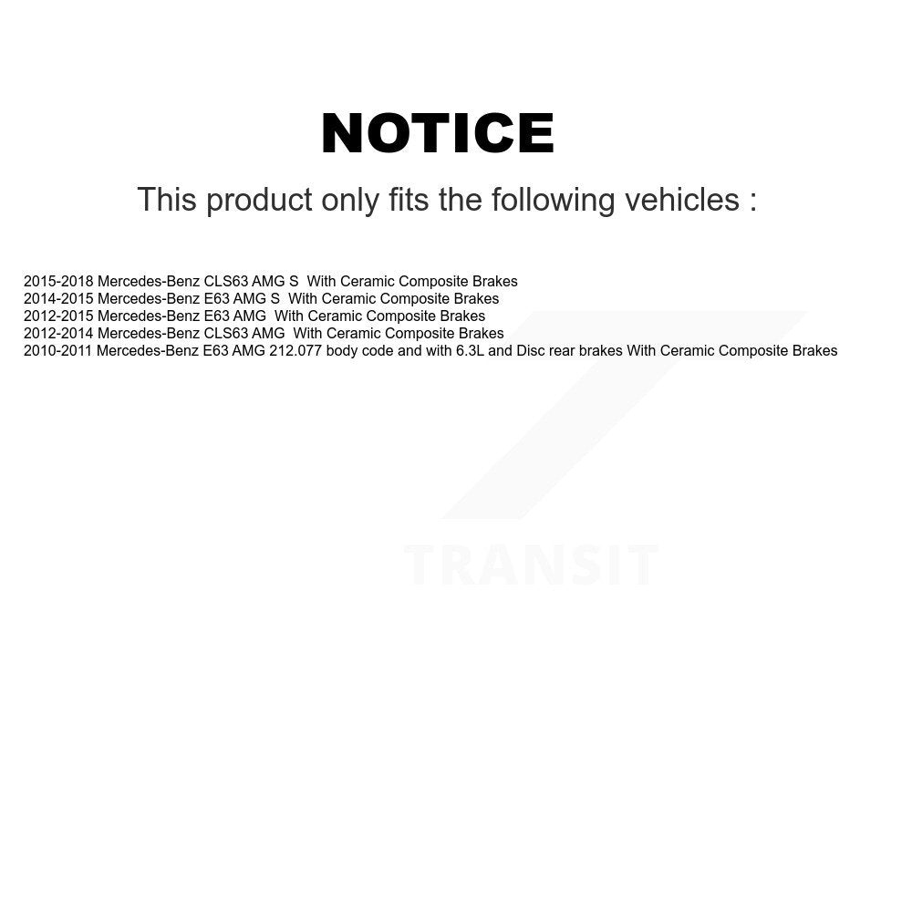 Front Rear Ceramic Disc Brake Pad Wear Sensor Kit (7Pc) For Mercedes-Benz E63 AMG S CLS63 KTW-101824