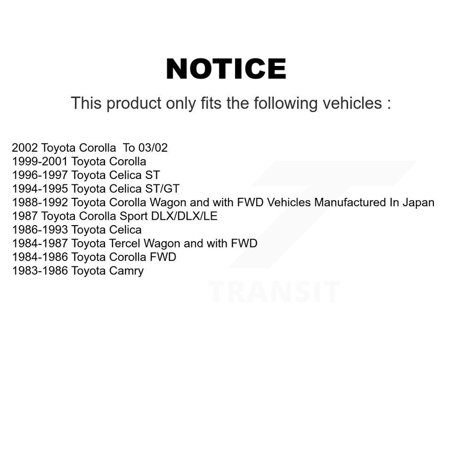 Rear Drum Brake Shoe NB-551B For Toyota Corolla Celica Tercel Camry