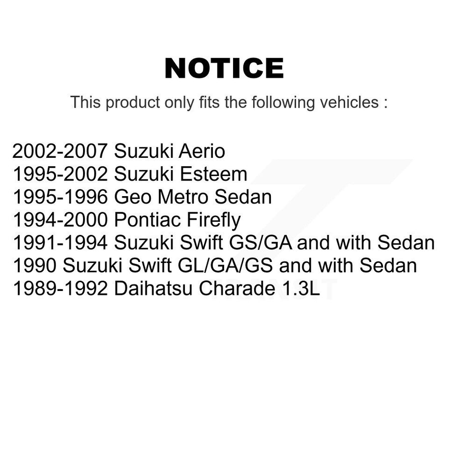 Rear Drum Brake Shoe NB-630B For Suzuki Aerio Esteem Pontiac Firefly Geo Metro Swift Daihatsu
