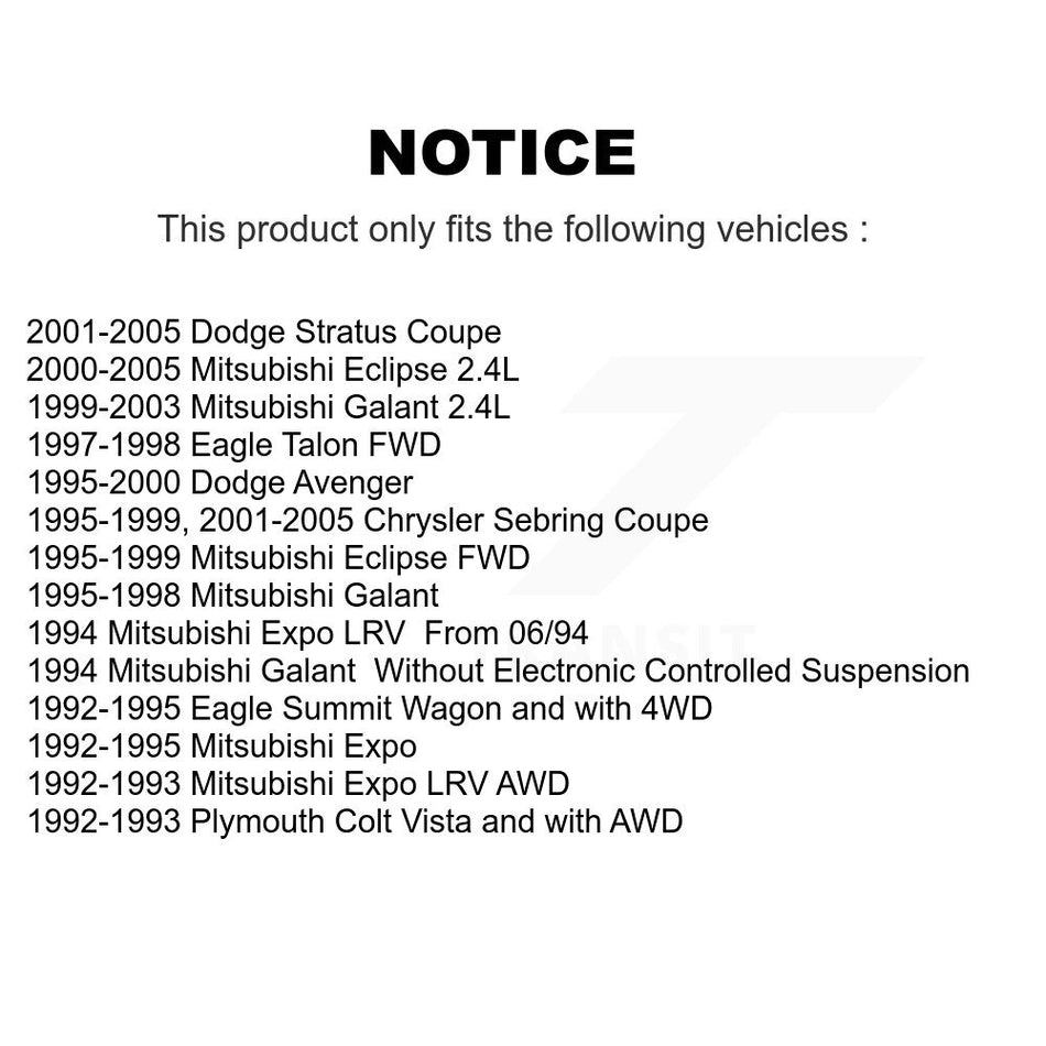 Rear Drum Brake Shoe NB-658B For Mitsubishi Chrysler Sebring Dodge Eclipse Stratus Galant Avenger Eagle Summit Talon Plymouth Colt Expo LRV