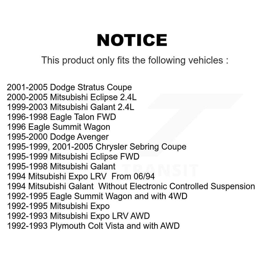 Rear Drum Brake Shoe NB-658B For Chrysler Sebring Mitsubishi Eclipse Galant Eagle Talon Dodge Summit