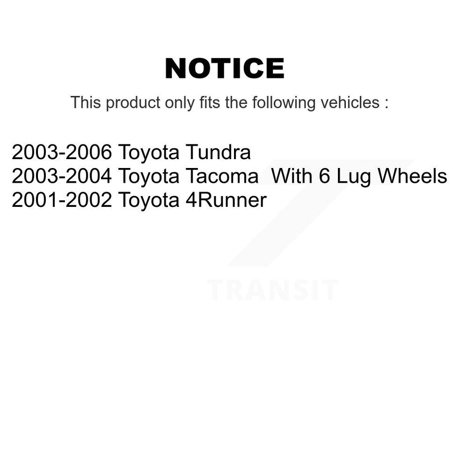 Rear Drum Brake Shoe NB-764B For Toyota Tundra Tacoma 4Runner