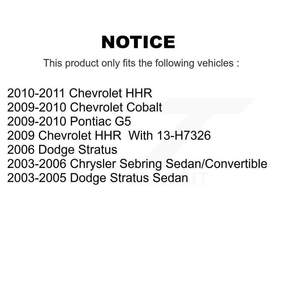 Rear Drum Brake Shoe NB-800B For Chevrolet Cobalt Chrysler Sebring Pontiac G5 HHR Dodge Stratus
