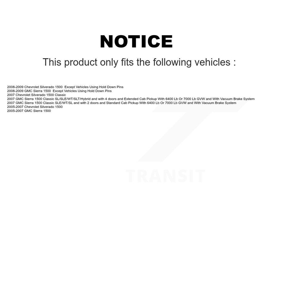 Rear Drum Brake Shoe NB-855B For Chevrolet GMC Silverado 1500 Sierra Classic