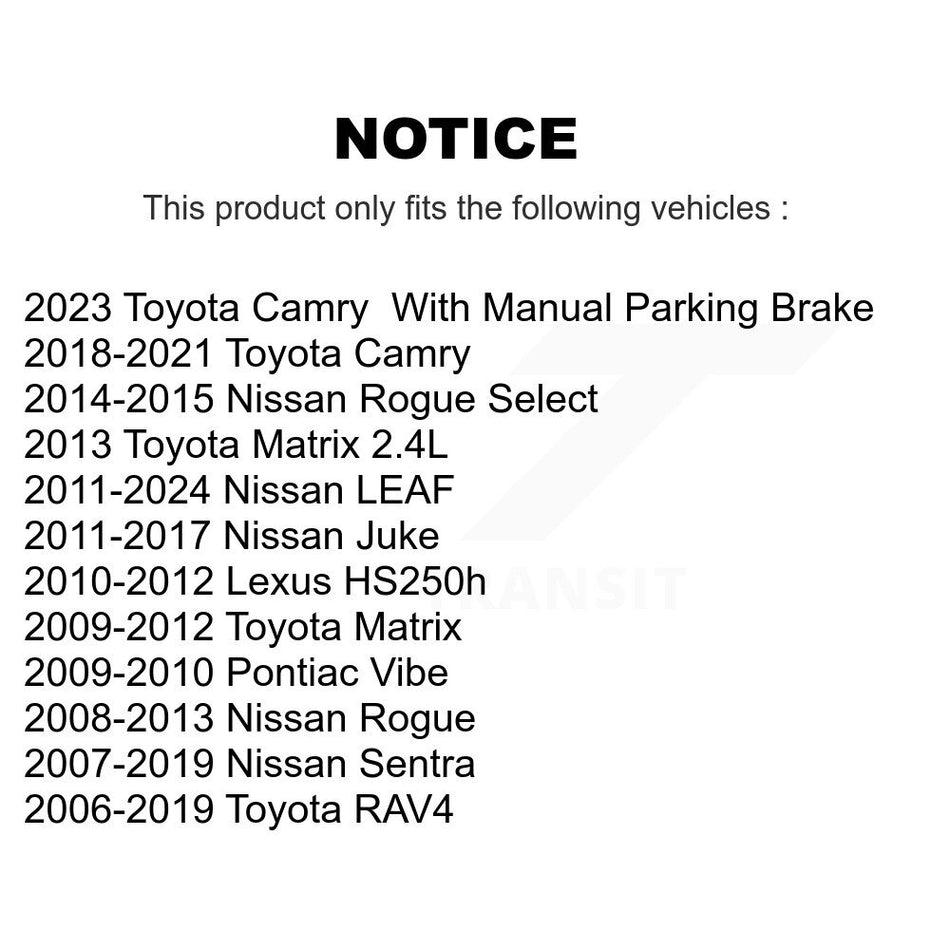 Rear Parking Brake Shoe NB-916B For Toyota RAV4 Nissan Sentra Matrix Rogue Camry LEAF Juke Pontiac