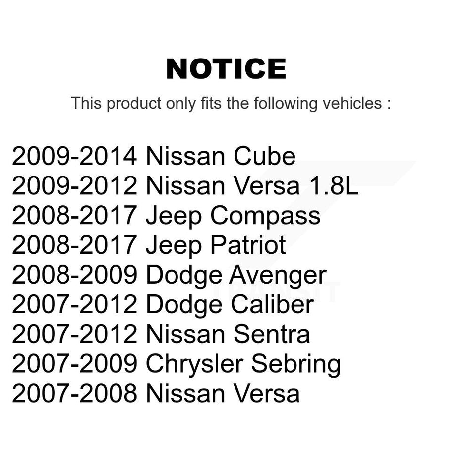 Rear Drum Brake Shoe NB-919B For Jeep Nissan Patriot Sentra Compass Versa Dodge Caliber Chrysler Sebring Avenger Cube