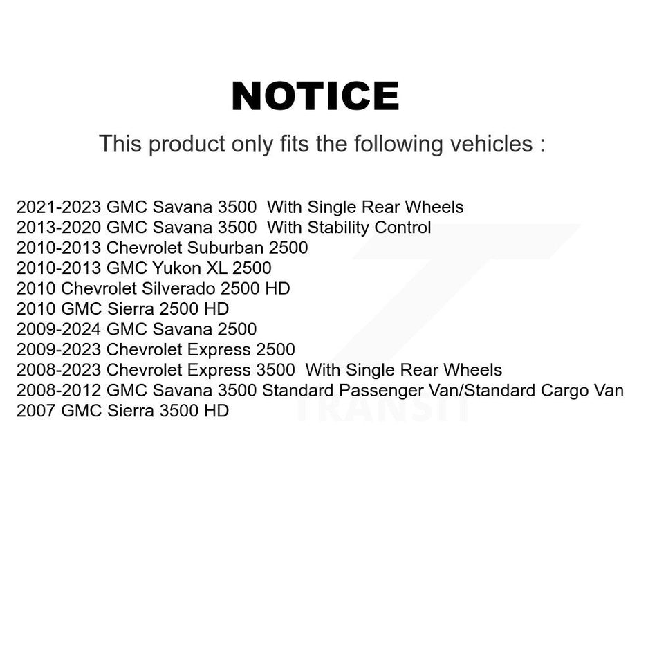 Rear Parking Brake Shoe NB-962B For GMC Chevrolet Savana 2500 3500 Express Silverado HD Sierra Yukon