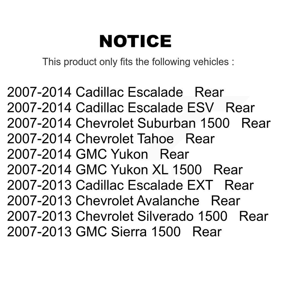 Rear Semi-Metallic Disc Brake Pads NWF-ASD1194 For Chevrolet Silverado 1500 GMC Sierra Tahoe Suburban Yukon Cadillac XL Avalanche Escalade ESV EXT