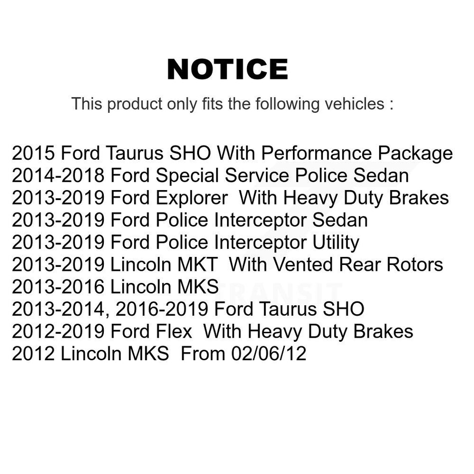 Front Semi-Metallic Disc Brake Pads NWF-ASD1611AP For Ford Explorer Flex Taurus Police Interceptor