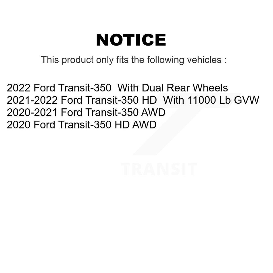 Rear Semi-Metallic Disc Brake Pads NWF-ASD2281 For Ford Transit-350 HD