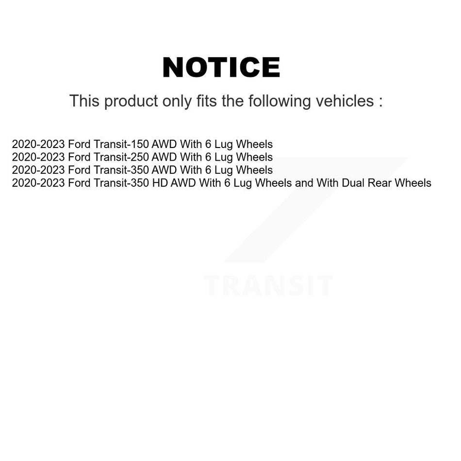 Front Semi-Metallic Disc Brake Pads NWF-ASD2301 For Ford Transit-250 Transit-350 Transit-150 HD AWD