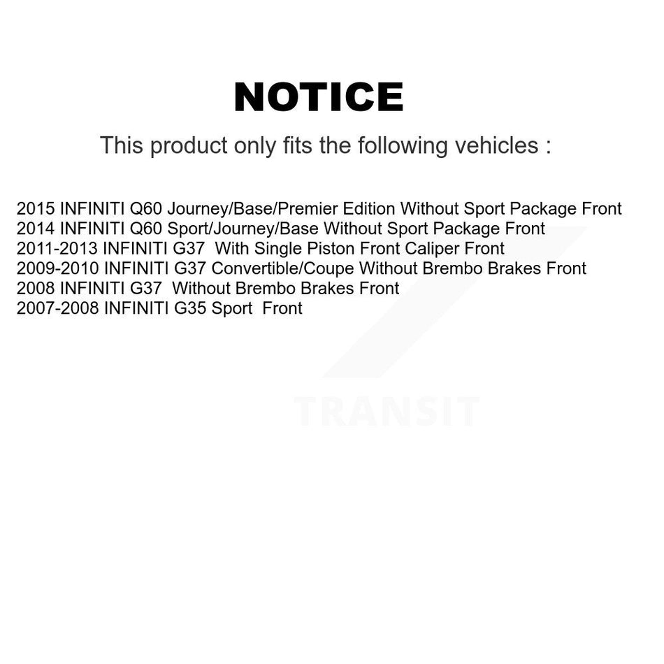 Front Ceramic Disc Brake Pads NWF-PRC1287 For INFINITI G37 G35 Q60