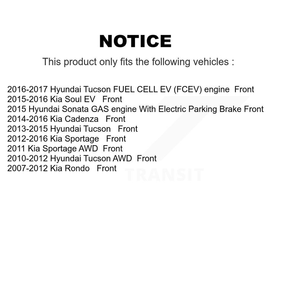 Front Ceramic Disc Brake Pads NWF-PRC1295 For Hyundai Tucson Kia Sonata Sportage Rondo Cadenza Soul EV