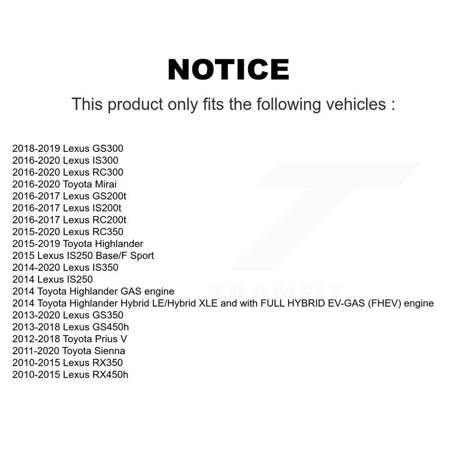 Rear Ceramic Disc Brake Pads NWF-PRC1391 For Toyota Sienna Lexus Highlander RX350 Prius V IS300