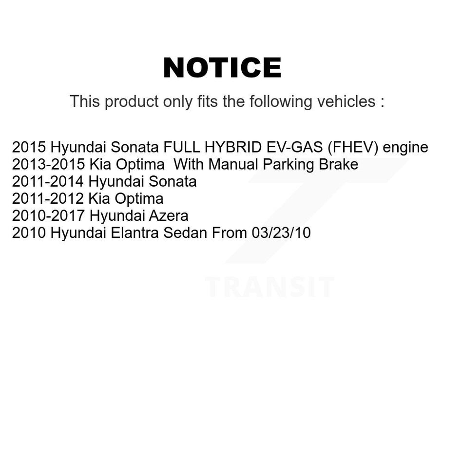 Rear Ceramic Disc Brake Pads NWF-PRC1445 For Hyundai Sonata Kia Optima Elantra Azera