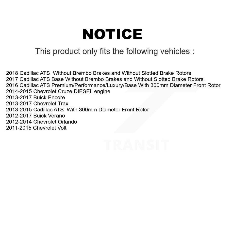 Front Ceramic Disc Brake Pads NWF-PRC1467 For Chevrolet Cruze Buick Trax Verano Encore Cadillac ATS