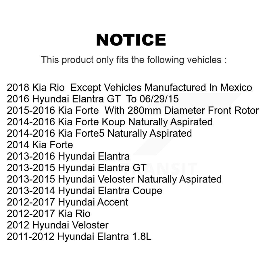 Front Ceramic Disc Brake Pads NWF-PRC1543 For Hyundai Elantra Accent Kia Rio GT Forte Veloster Coupe