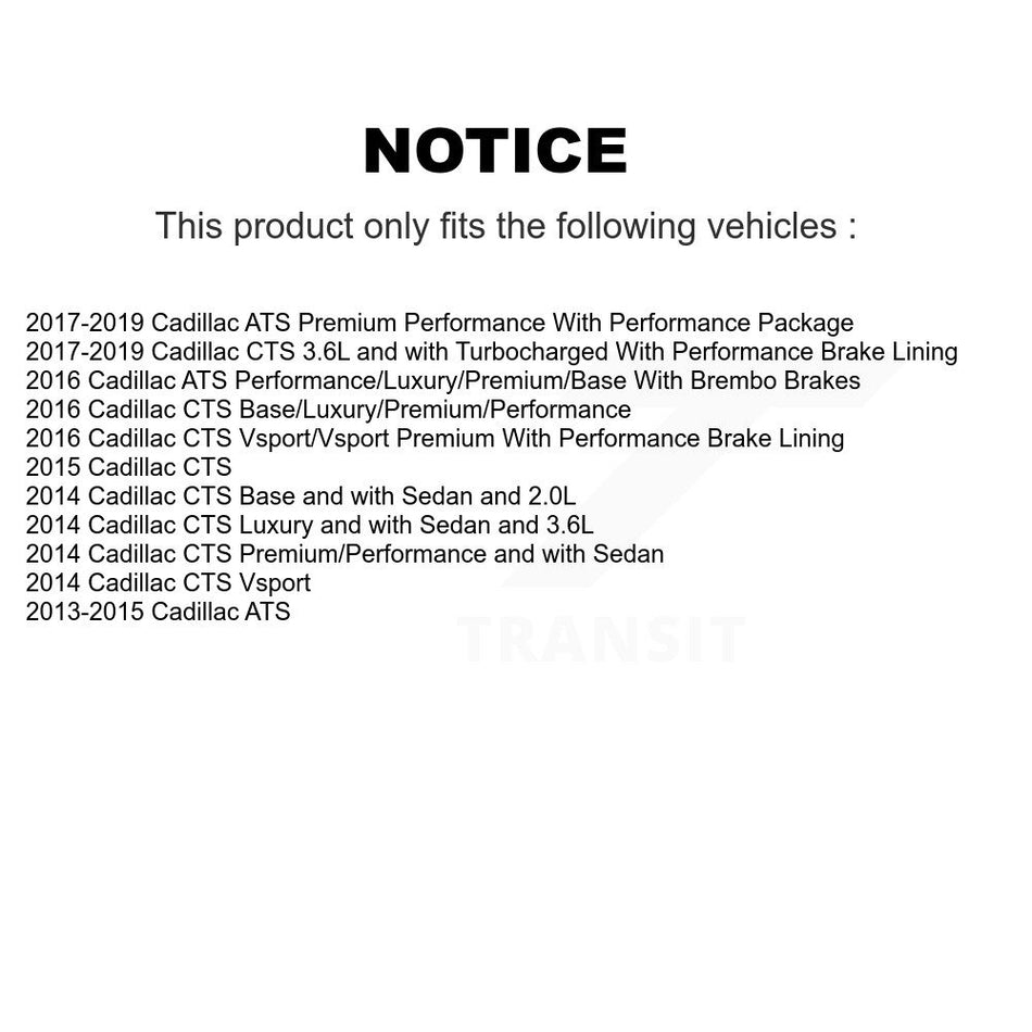 Rear Ceramic Disc Brake Pads NWF-PRC1659 For Cadillac ATS CTS