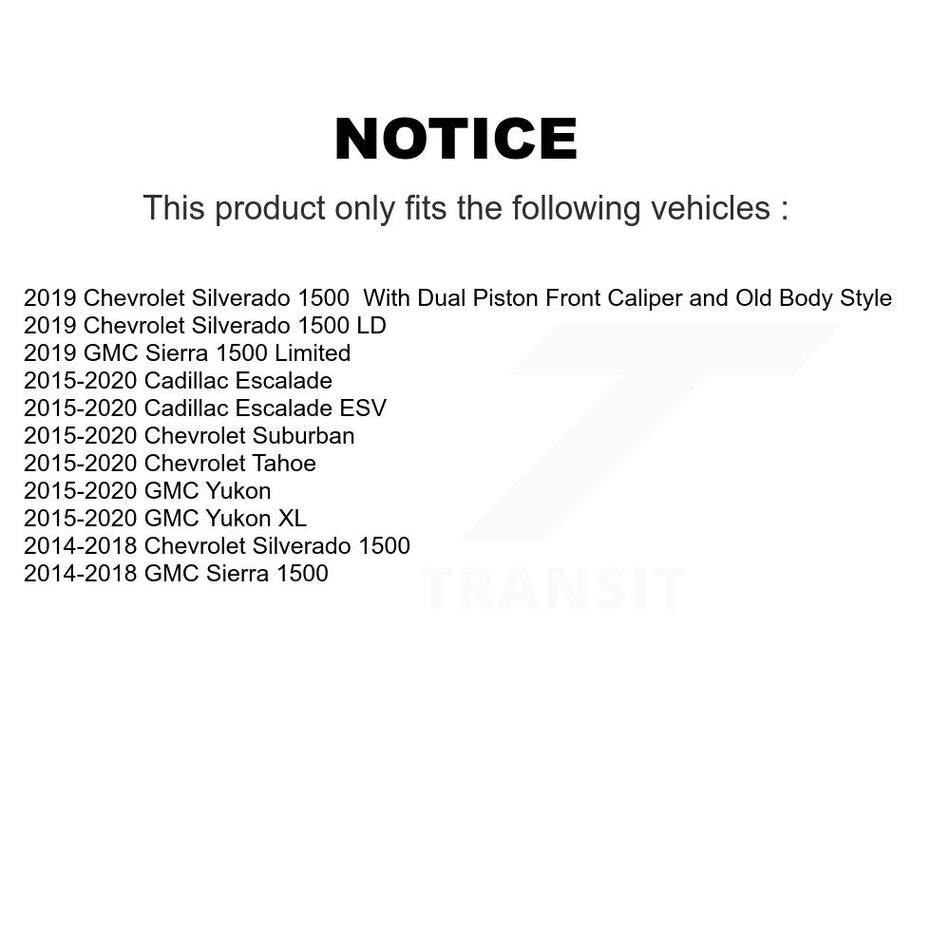 Rear Ceramic Disc Brake Pads NWF-PRC1707 For Chevrolet GMC Silverado 1500 Sierra Tahoe Yukon XL LD
