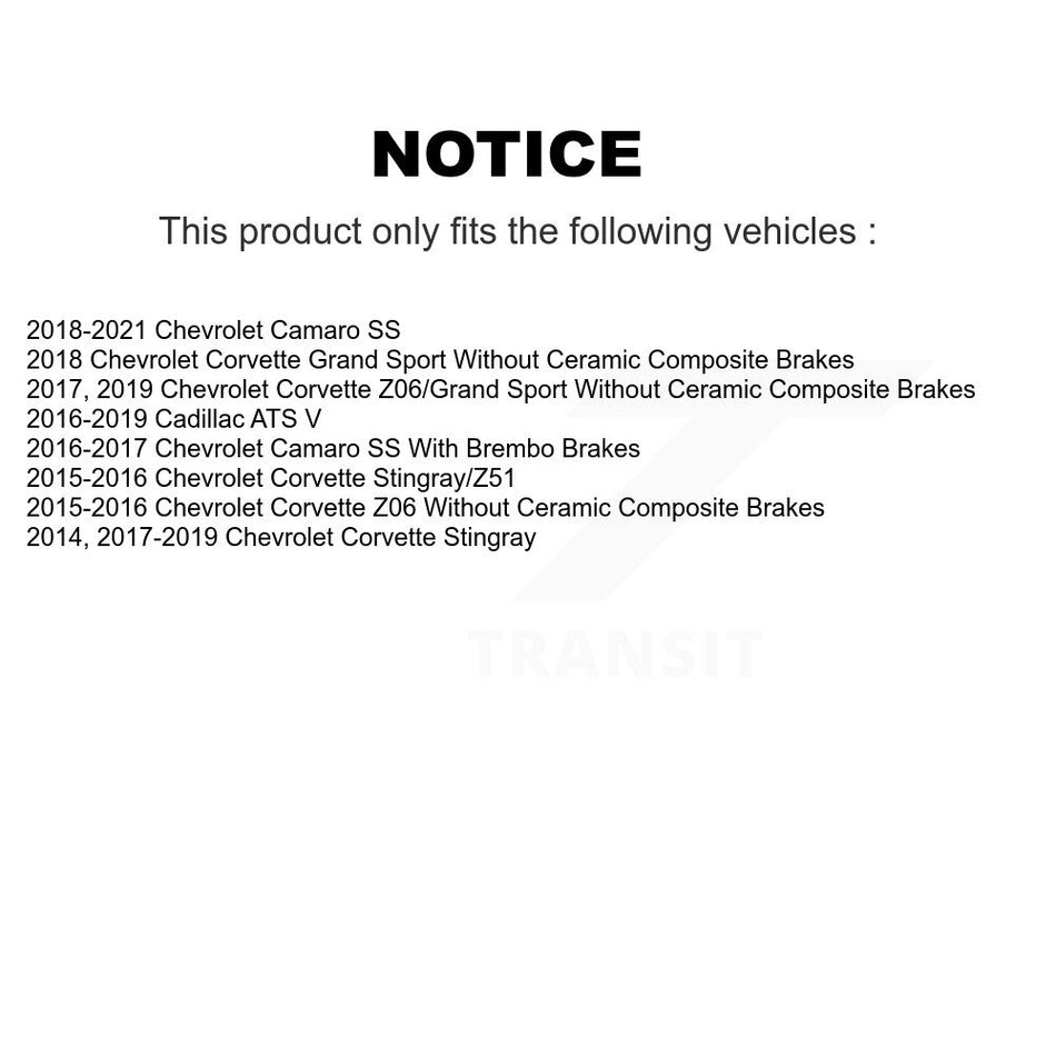 Rear Ceramic Disc Brake Pads NWF-PRC1718 For Chevrolet Camaro Corvette Cadillac ATS