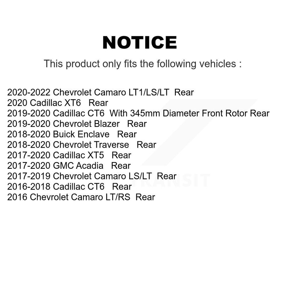Rear Ceramic Disc Brake Pads NWF-PRC1914 For Chevrolet Traverse GMC Acadia Cadillac Camaro XT5 Buick Enclave Blazer CT6 XT6