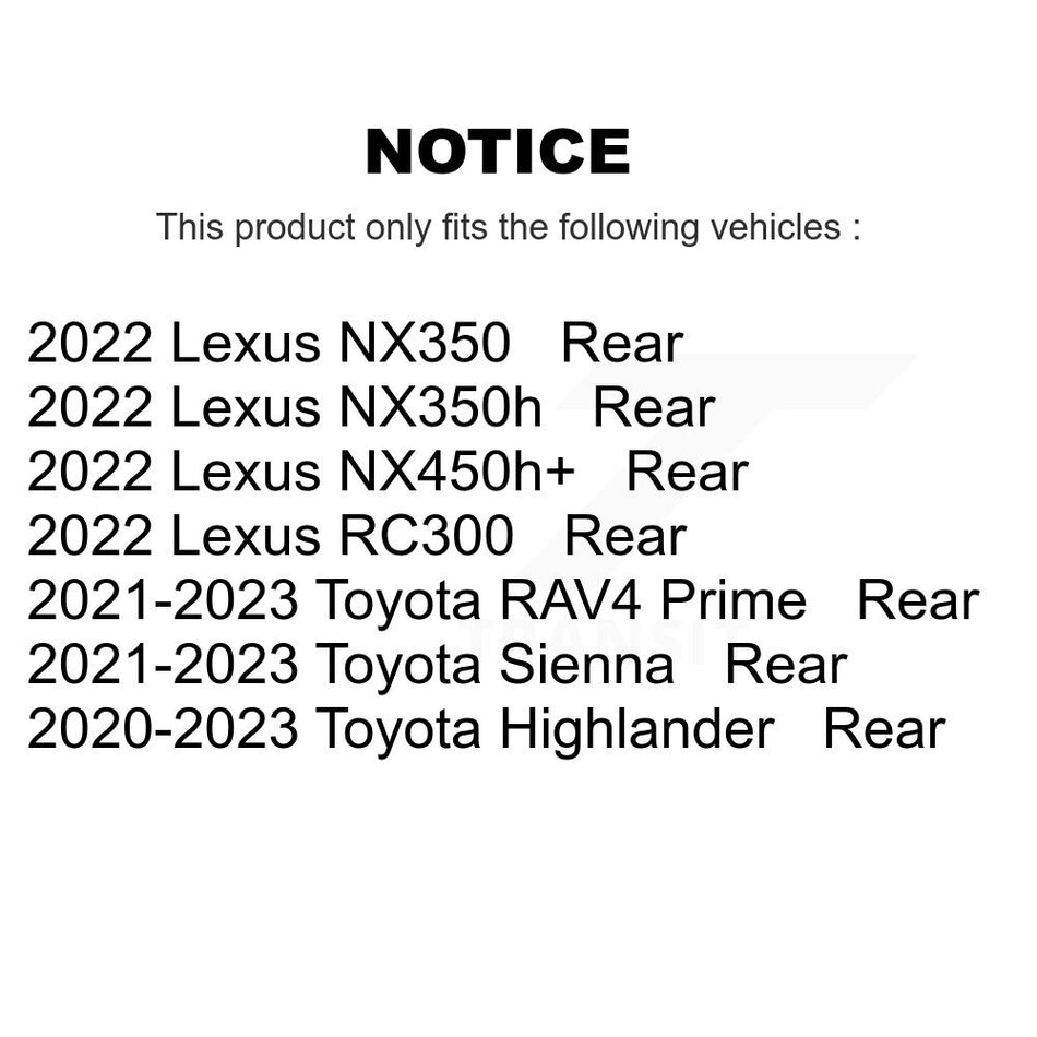 Rear Ceramic Disc Brake Pads NWF-PRC2305 For Toyota Highlander Lexus NX350 RC300 NX350h Sienna NX450h+ RAV4 Prime