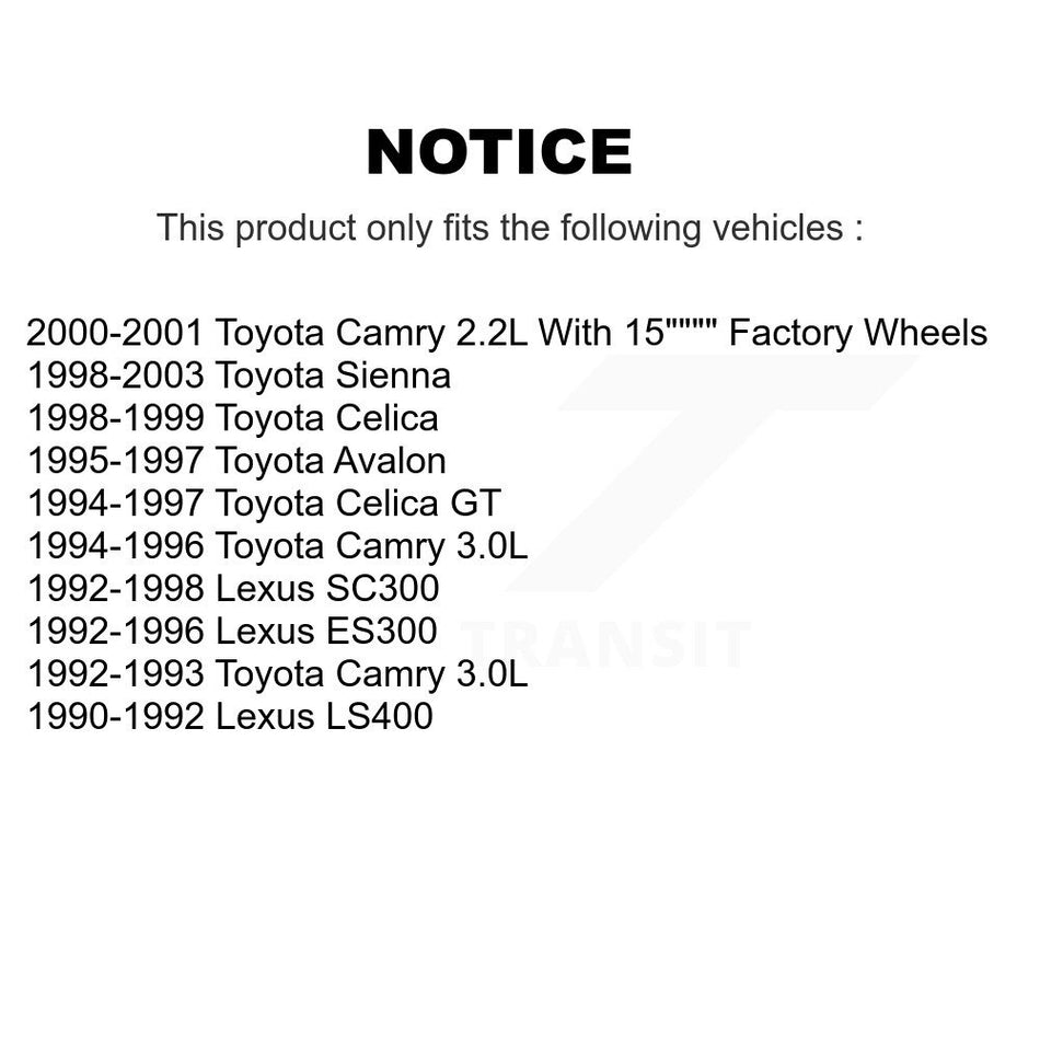 Front Ceramic Disc Brake Pads NWF-PRC476 For Toyota Camry Sienna Lexus Avalon Celica ES300 LS400