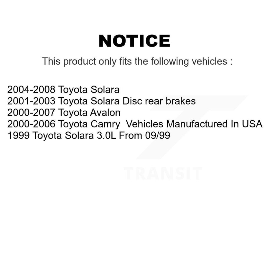 Rear Ceramic Disc Brake Pads NWF-PRC828 For Toyota Camry Solara Avalon
