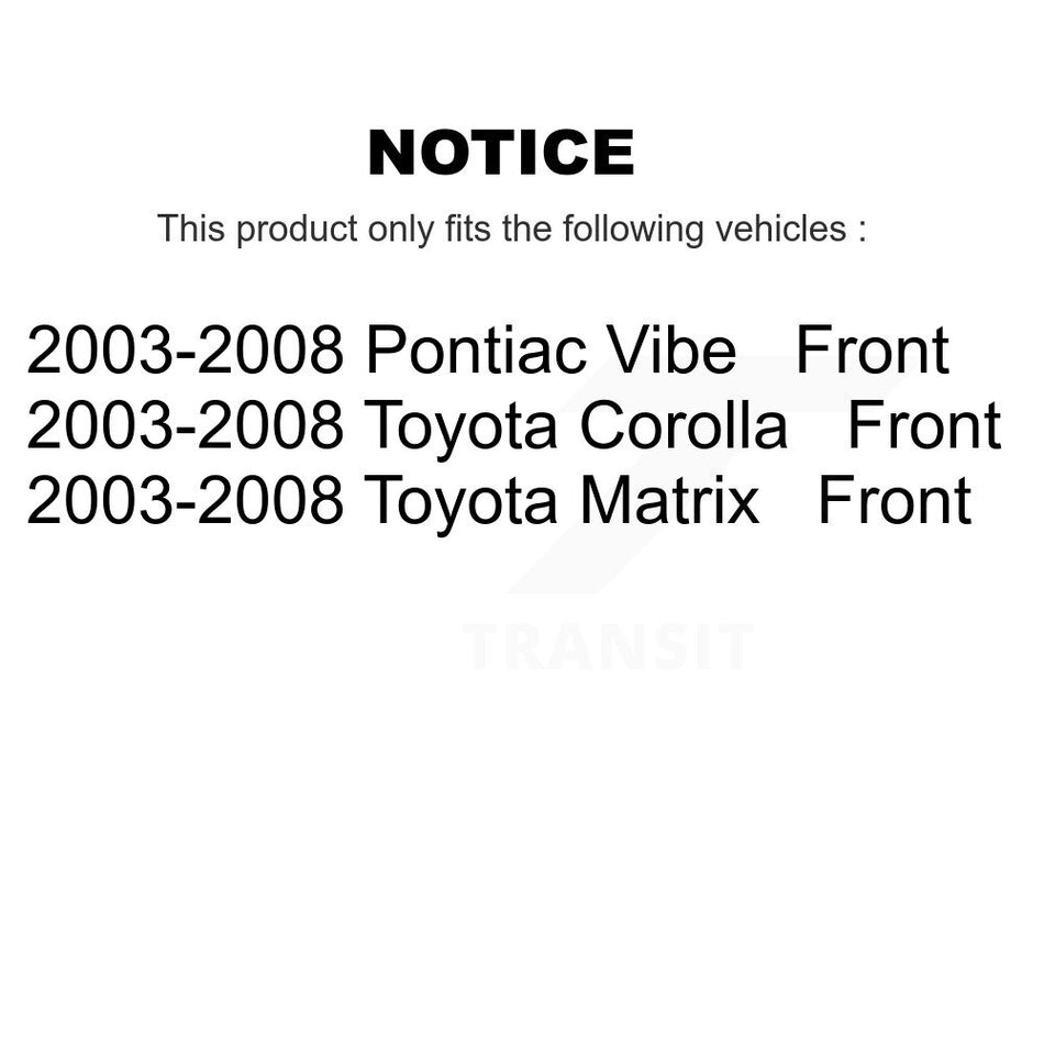 Front Ceramic Disc Brake Pads NWF-PRC923 For 2003-2008 Toyota Corolla Matrix Pontiac Vibe