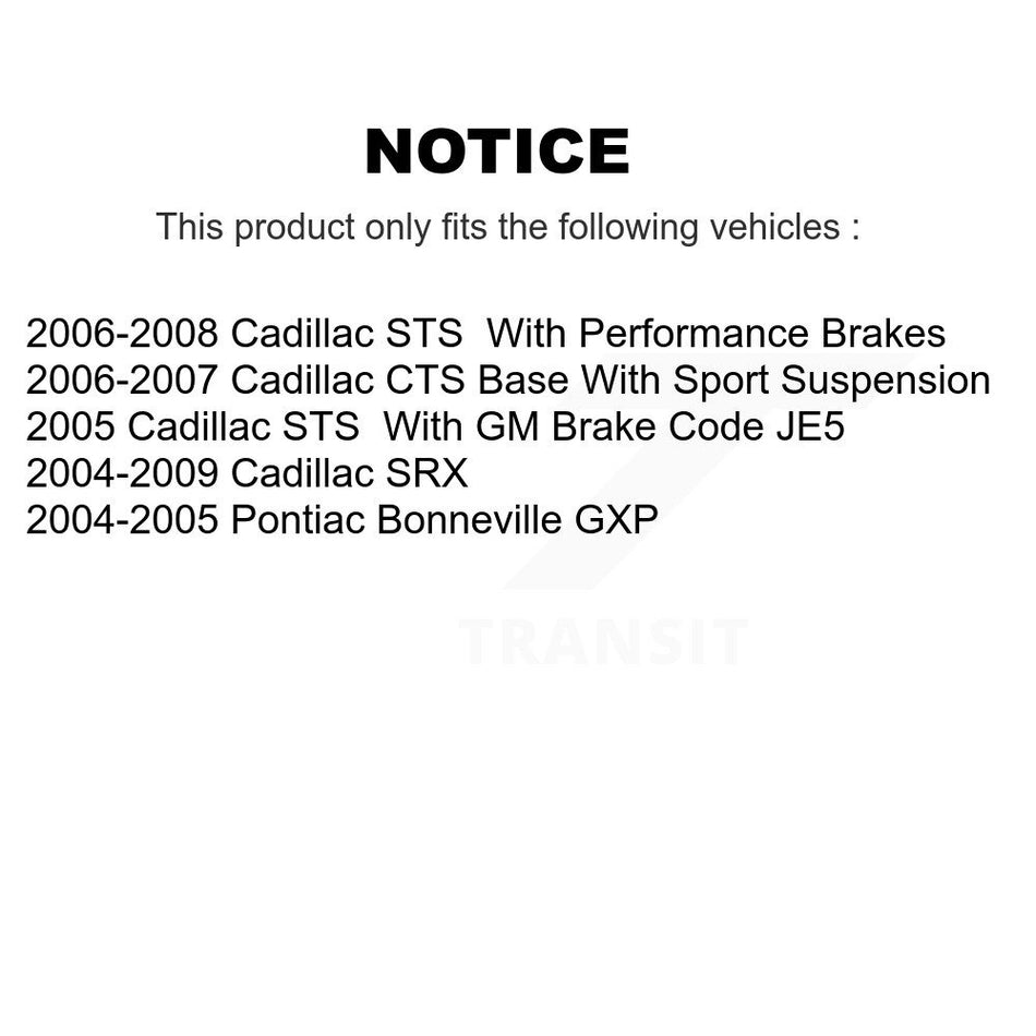Front Semi-Metallic Disc Brake Pads NWF-PRM1019 For Cadillac CTS SRX STS Pontiac Bonneville