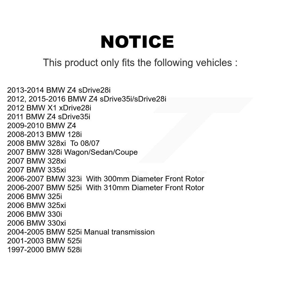 Front Semi-Metallic Disc Brake Pads NWF-PRM1061A For BMW 128i X1 328xi 328i 323i 325i Z4 330i 325xi