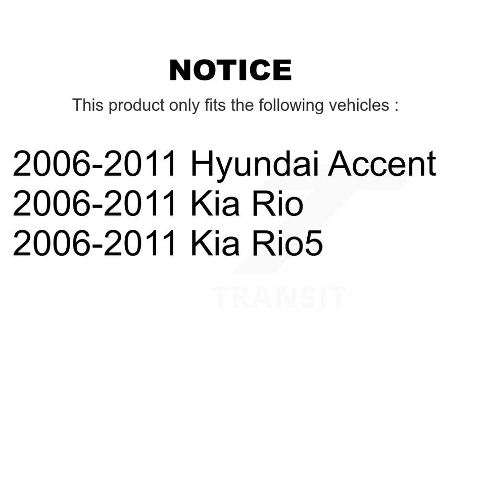 Front Semi-Metallic Disc Brake Pads NWF-PRM1156 For 2006-2011 Hyundai Accent Kia Rio Rio5