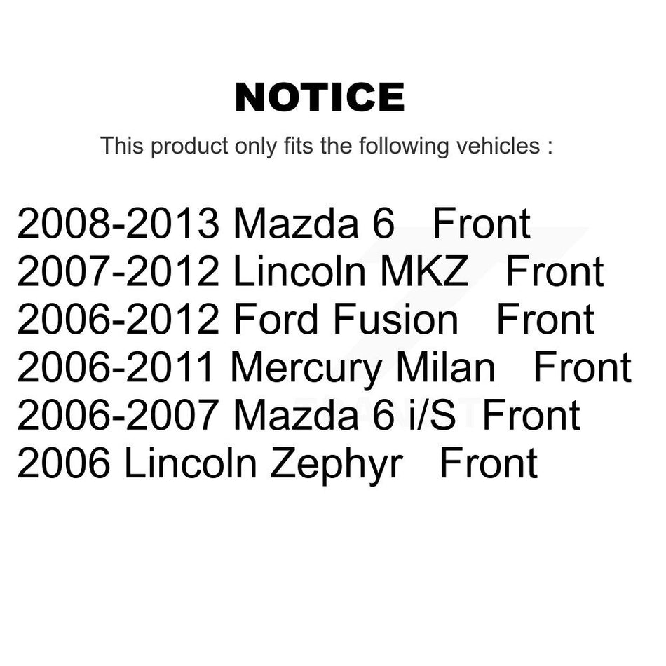 Front Semi-Metallic Disc Brake Pads NWF-PRM1164 For Ford Fusion Mazda 6 Lincoln MKZ Mercury Milan Zephyr