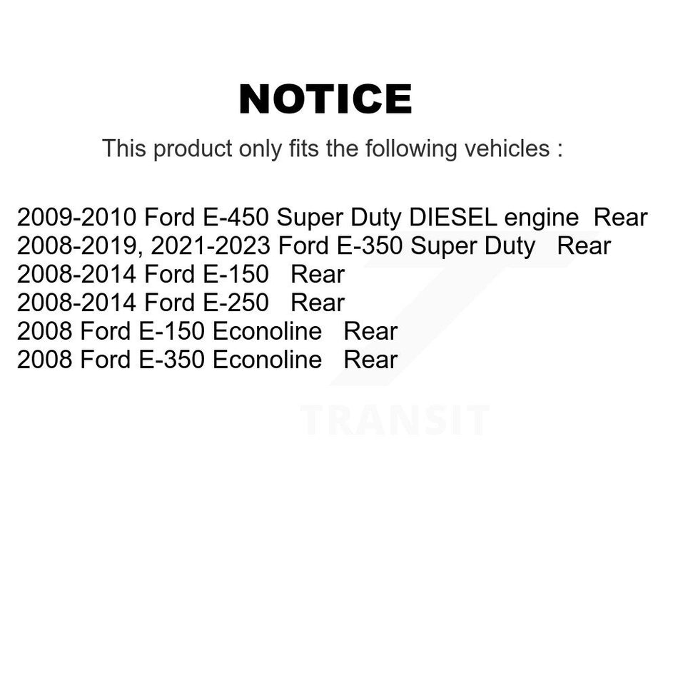 Rear Semi-Metallic Disc Brake Pads NWF-PRM1329 For Ford E-350 Super Duty E-250 E-150 E-450 Econoline