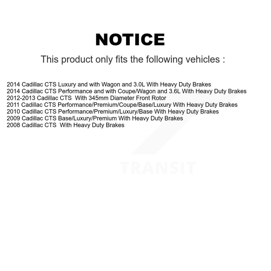 Front Semi-Metallic Disc Brake Pads NWF-PRM1331 For Cadillac CTS